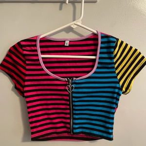 Rainbow crop top